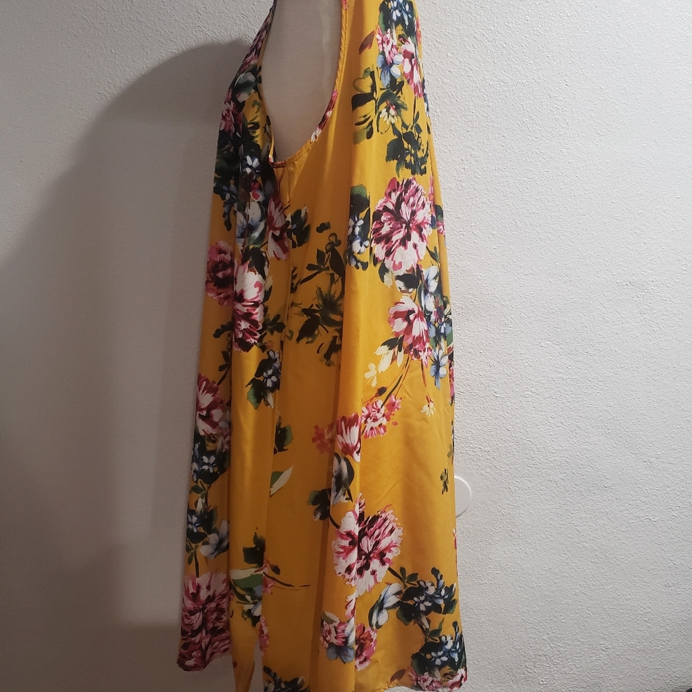 Floral Print Shirt Dress - Picture 2 of 3